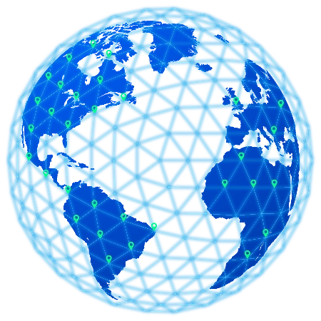 Globe image showing success of GeoLocs